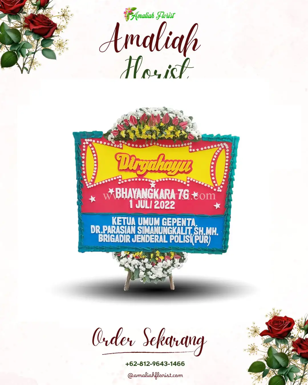 Papan Bunga HUT Ulang Tahun Tanjungkarang Barat